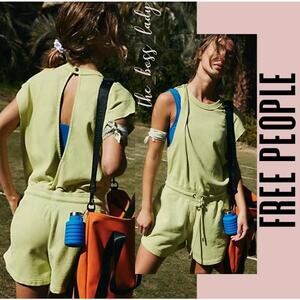 Free People Lime Green Sleeveless Romper
